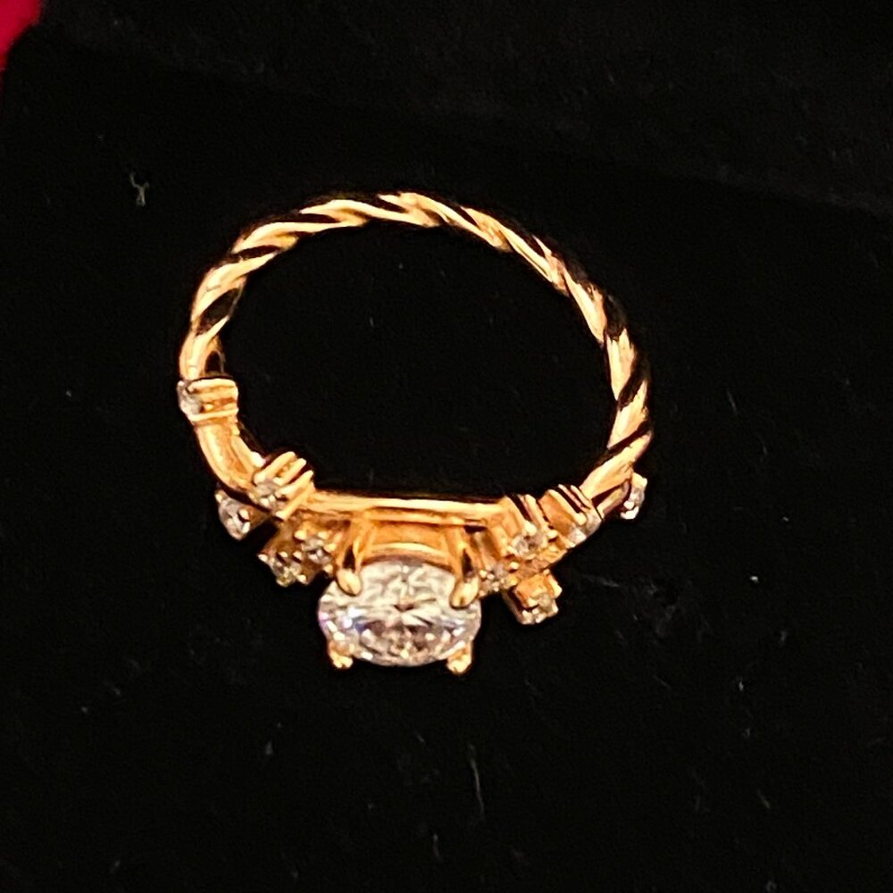 Moissanite 1-Carat Round Cut Ring Size 7 - Picture 6 of 10